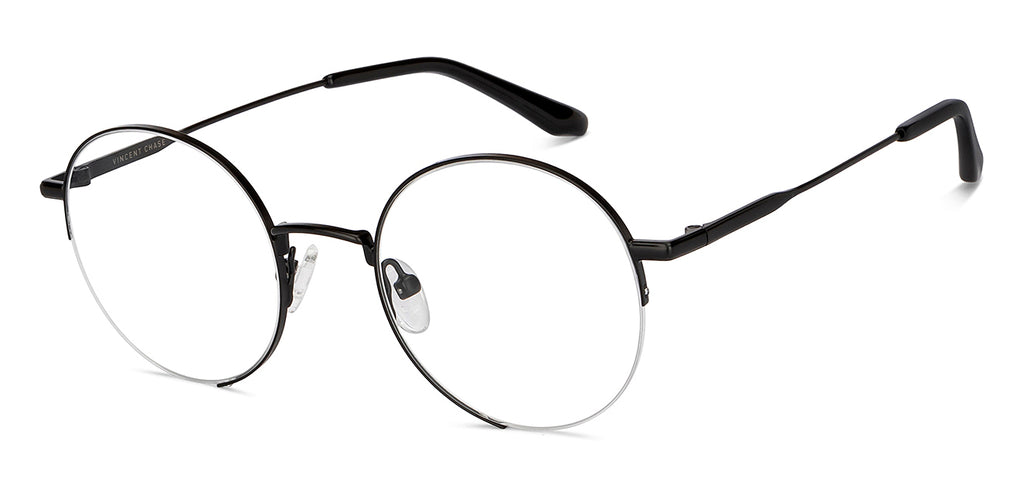 Half Rim Eyeglasses-Frame Round--EG Half Rim Eyeglasses-Frame Round--EG