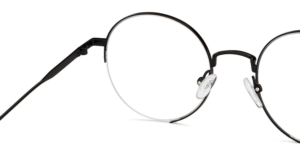 Half Rim Eyeglasses-Frame Round--EG Half Rim Eyeglasses-Frame Round--EG