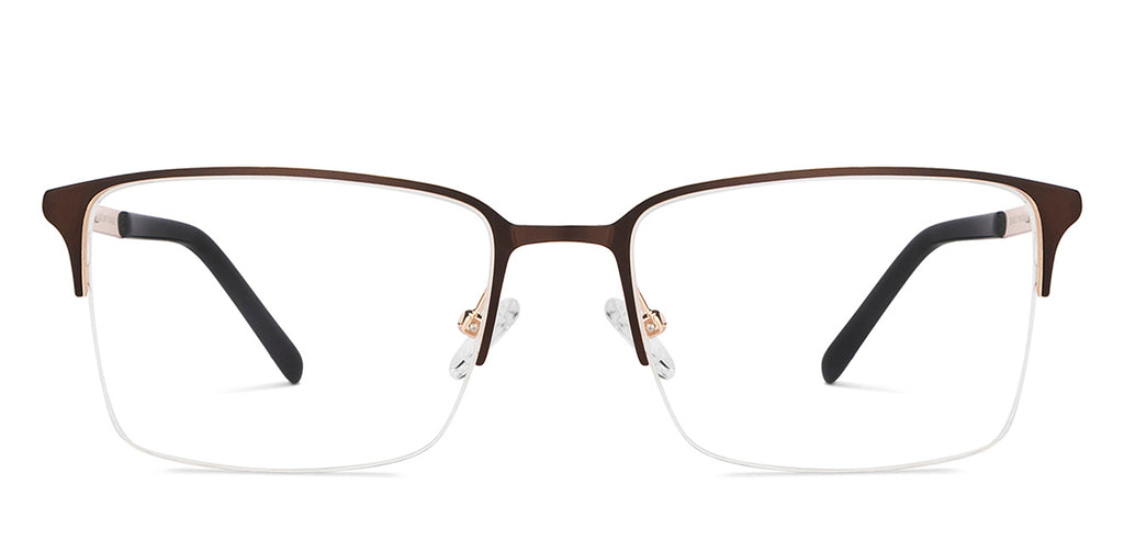 Half Rim Eyeglasses-Frame Rectangle--EG Half Rim Eyeglasses-Frame Rectangle--EG