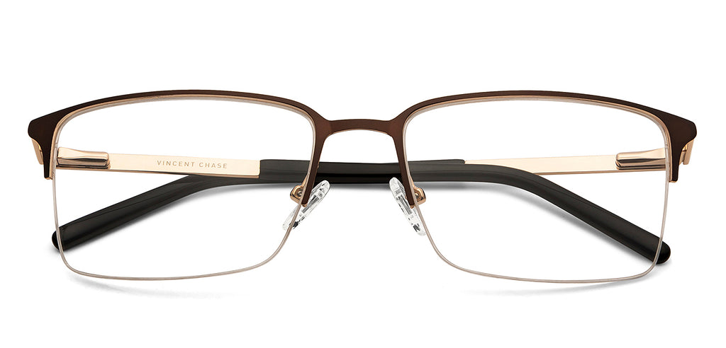 Half Rim Eyeglasses-Frame Rectangle--EG Half Rim Eyeglasses-Frame Rectangle--EG