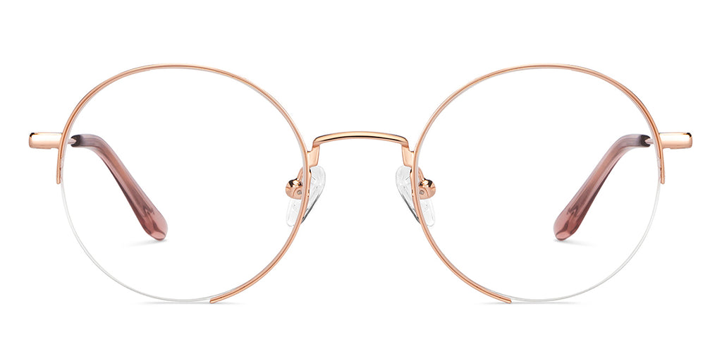 Half Rim Eyeglasses-Frame Round--EG Half Rim Eyeglasses-Frame Round--EG