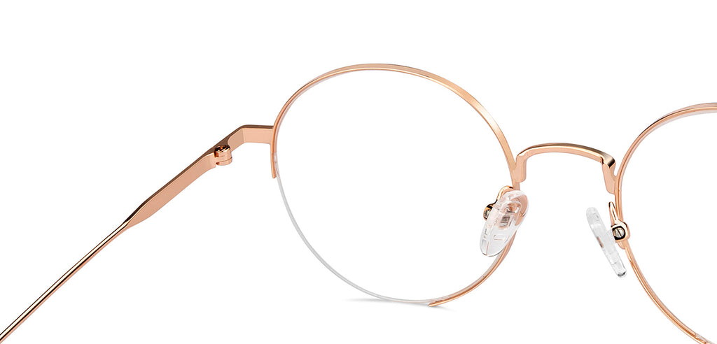 Half Rim Eyeglasses-Frame Round--EG Half Rim Eyeglasses-Frame Round--EG