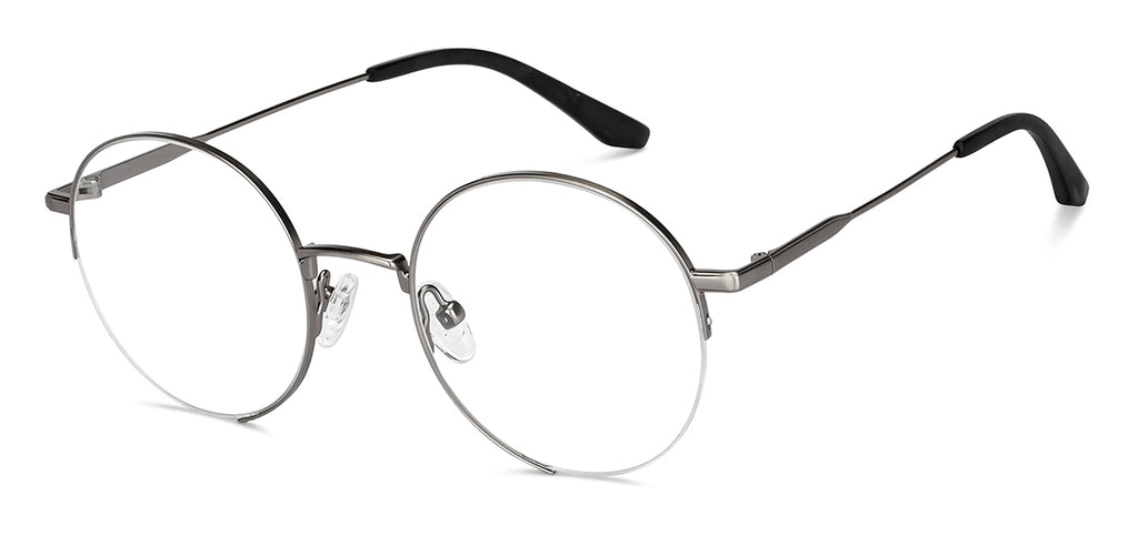 Half Rim Eyeglasses-Frame Round--EG Half Rim Eyeglasses-Frame Round--EG