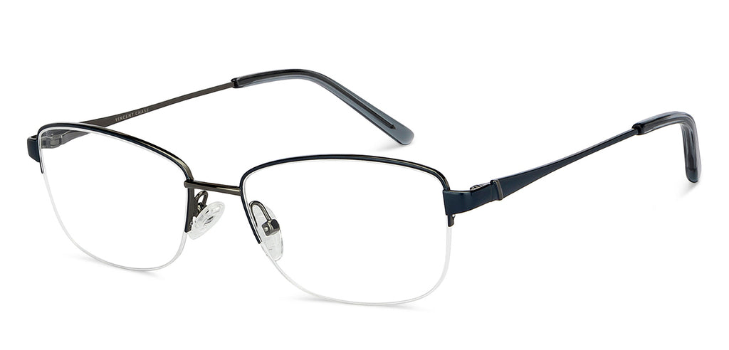 Half Rim Eyeglasses-Frame Cat Eye--EG Half Rim Eyeglasses-Frame Cat Eye--EG