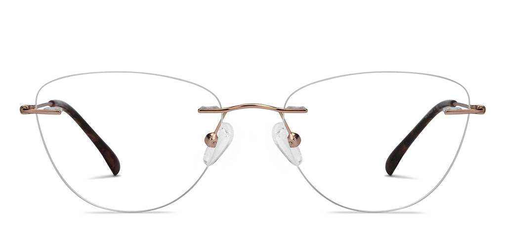 Rimless Eyeglasses-Frame Cat Eye--EG Rimless Eyeglasses-Frame Cat Eye--EG