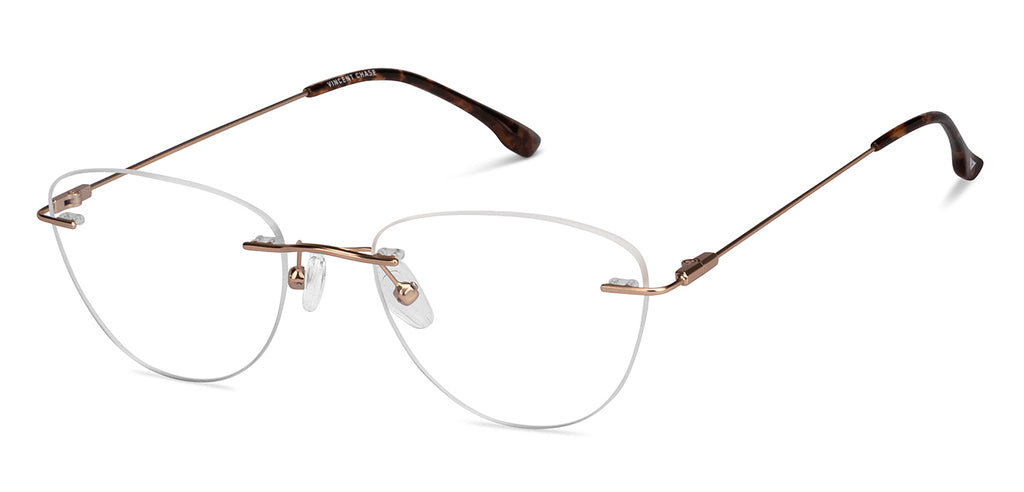 Rimless Eyeglasses-Frame Cat Eye--EG Rimless Eyeglasses-Frame Cat Eye--EG