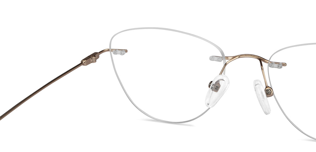 Rimless Eyeglasses-Frame Cat Eye--EG Rimless Eyeglasses-Frame Cat Eye--EG