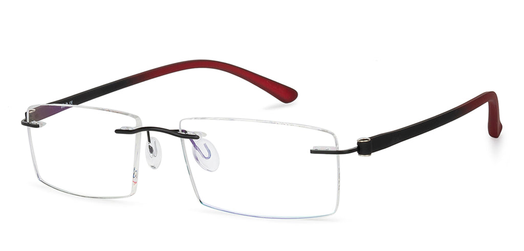 Rimless Eyeglasses-Frame Rectangle--EG Rimless Eyeglasses-Frame Rectangle--EG