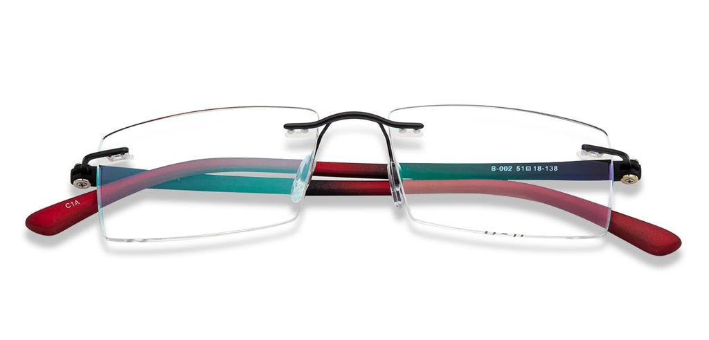 Rimless Eyeglasses-Frame Rectangle--EG Rimless Eyeglasses-Frame Rectangle--EG