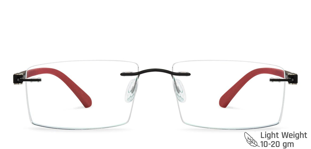 Rimless Eyeglasses-Frame Rectangle--EG Rimless Eyeglasses-Frame Rectangle--EG