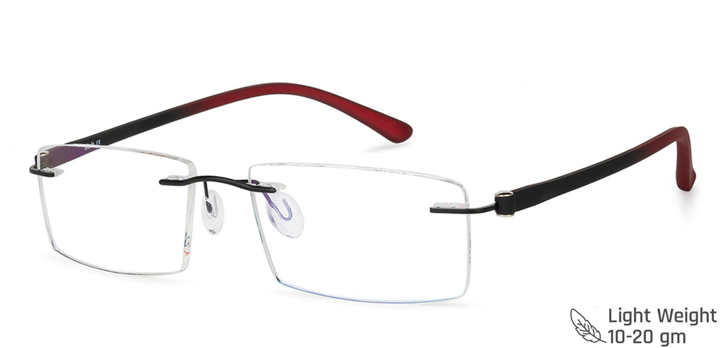Rimless Eyeglasses-Frame Rectangle--EG Rimless Eyeglasses-Frame Rectangle--EG