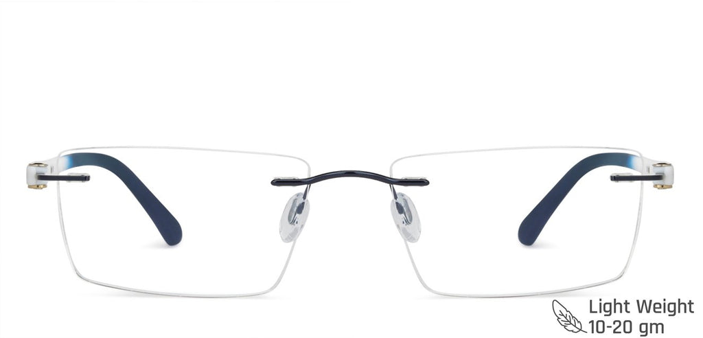 Rimless Eyeglasses-Frame Rectangle--EG Rimless Eyeglasses-Frame Rectangle--EG