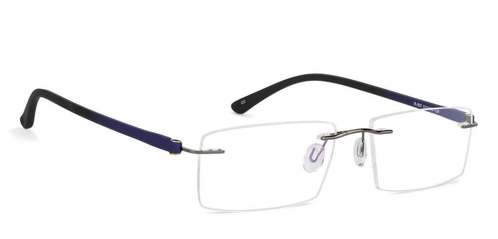 Rimless Eyeglasses-Frame Rectangle--EG Rimless Eyeglasses-Frame Rectangle--EG