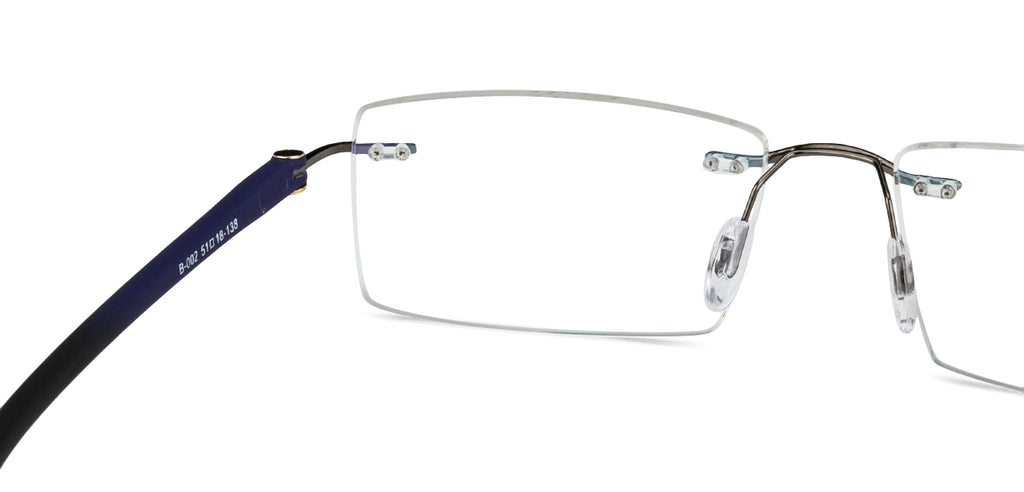 Rimless Eyeglasses-Frame Rectangle--EG Rimless Eyeglasses-Frame Rectangle--EG