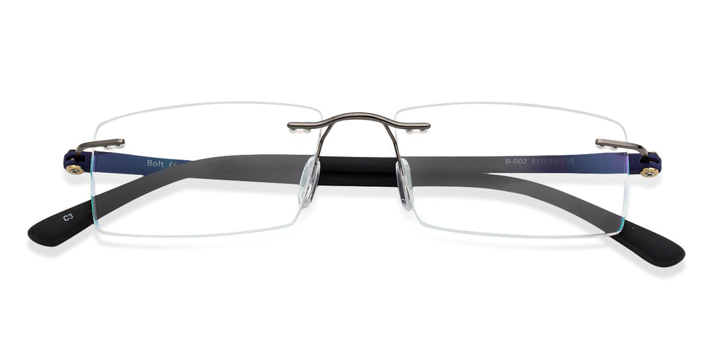 Rimless Eyeglasses-Frame Rectangle--EG Rimless Eyeglasses-Frame Rectangle--EG