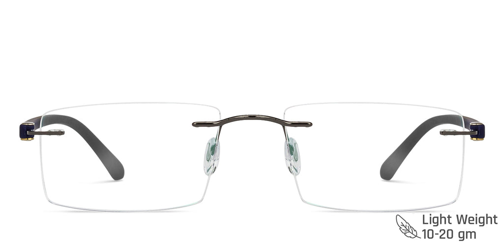 Rimless Eyeglasses-Frame Rectangle--EG Rimless Eyeglasses-Frame Rectangle--EG