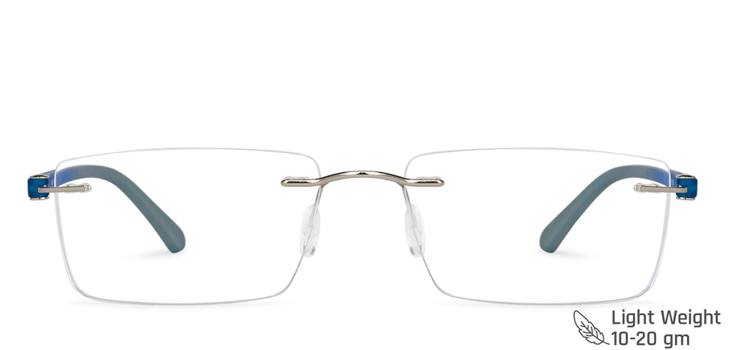 Rimless Eyeglasses-Frame Rectangle--EG Rimless Eyeglasses-Frame Rectangle--EG