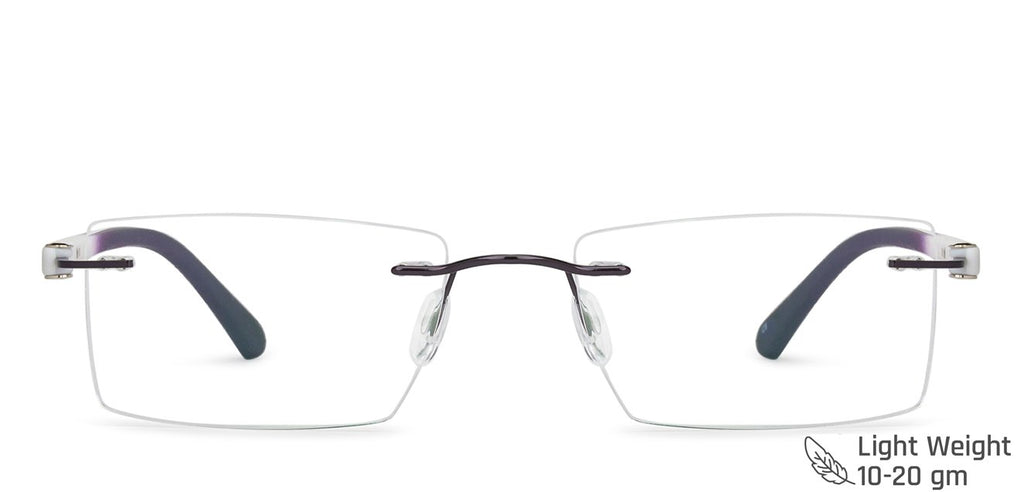 Rimless Eyeglasses-Frame Rectangle--EG Rimless Eyeglasses-Frame Rectangle--EG