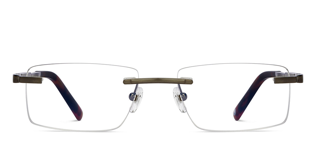 Rimless Eyeglasses-Frame Rectangle--EG Rimless Eyeglasses-Frame Rectangle--EG