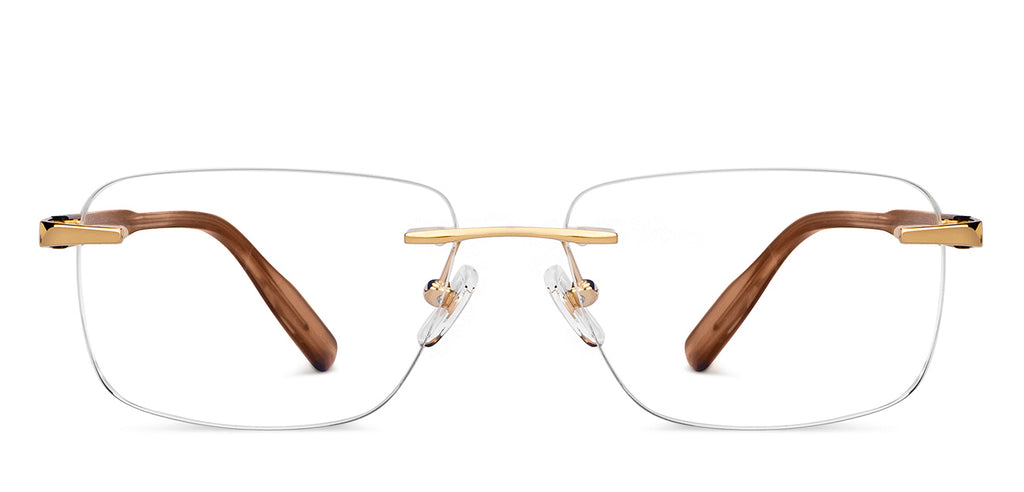 Rimless Eyeglasses-Frame Rectangle--EG Rimless Eyeglasses-Frame Rectangle--EG