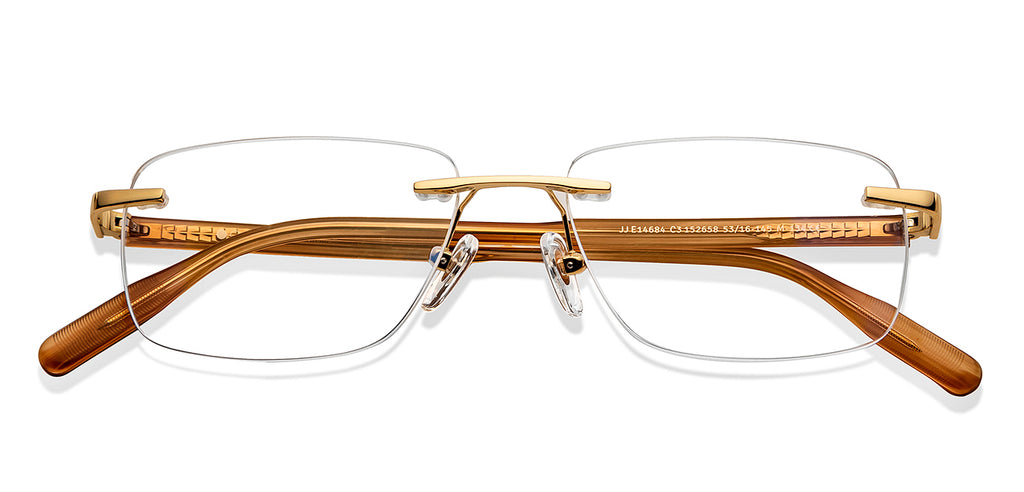 Rimless Eyeglasses-Frame Rectangle--EG Rimless Eyeglasses-Frame Rectangle--EG