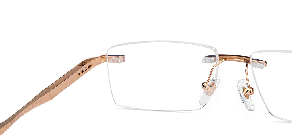 Rimless Eyeglasses-Frame Rectangle--EG Rimless Eyeglasses-Frame Rectangle--EG