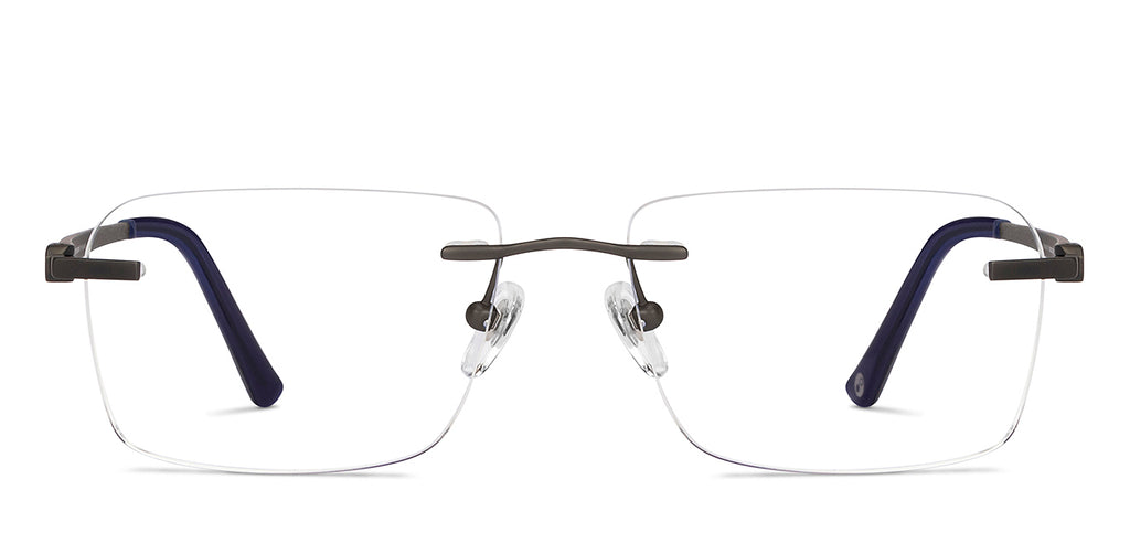 Rimless Eyeglasses-Frame Rectangle--EG Rimless Eyeglasses-Frame Rectangle--EG
