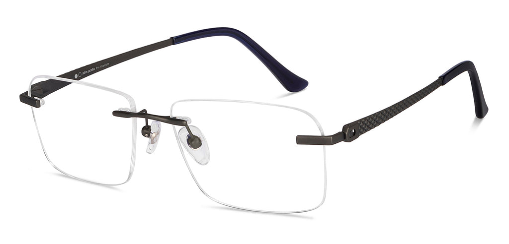 Rimless Eyeglasses-Frame Rectangle--EG Rimless Eyeglasses-Frame Rectangle--EG