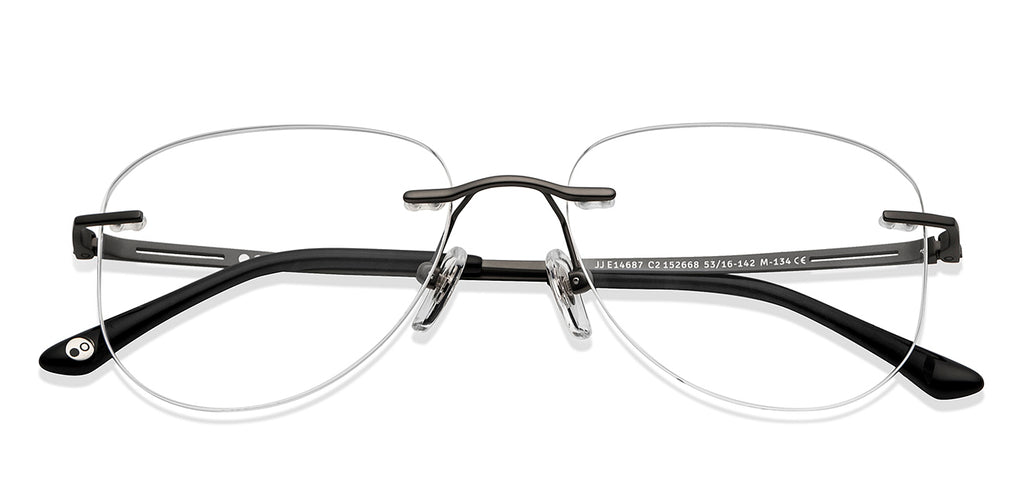 Rimless Eyeglasses-Frame Rectangle--EG Rimless Eyeglasses-Frame Rectangle--EG