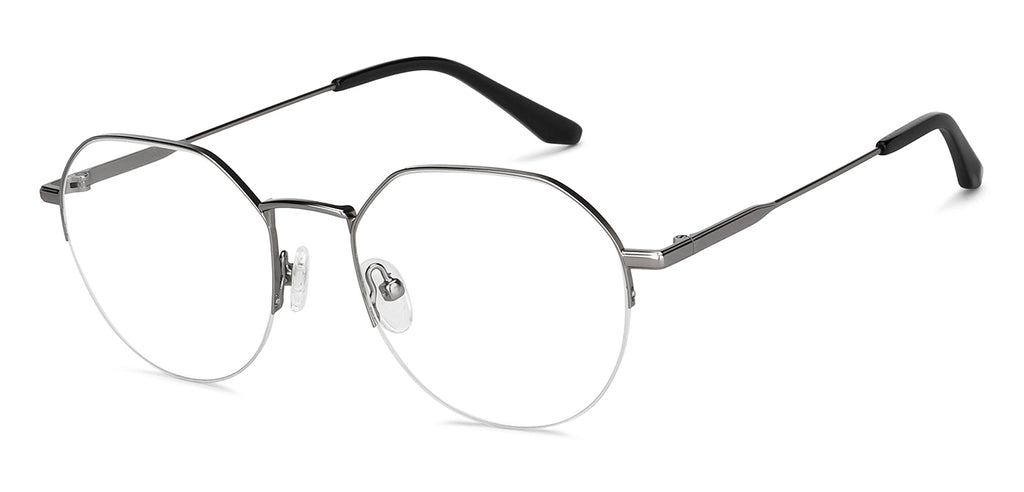 Half Rim Eyeglasses-Frame Geometric--EG Half Rim Eyeglasses-Frame Geometric--EG