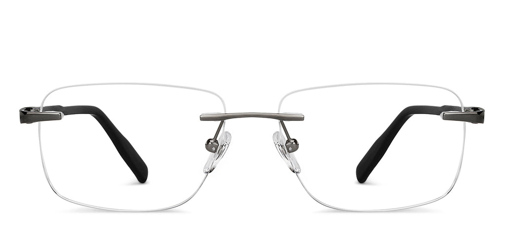 Rimless Eyeglasses-Frame Rectangle--EG Rimless Eyeglasses-Frame Rectangle--EG