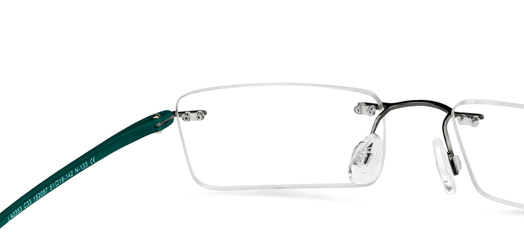 Rimless Eyeglasses-Frame Rectangle--EG Rimless Eyeglasses-Frame Rectangle--EG