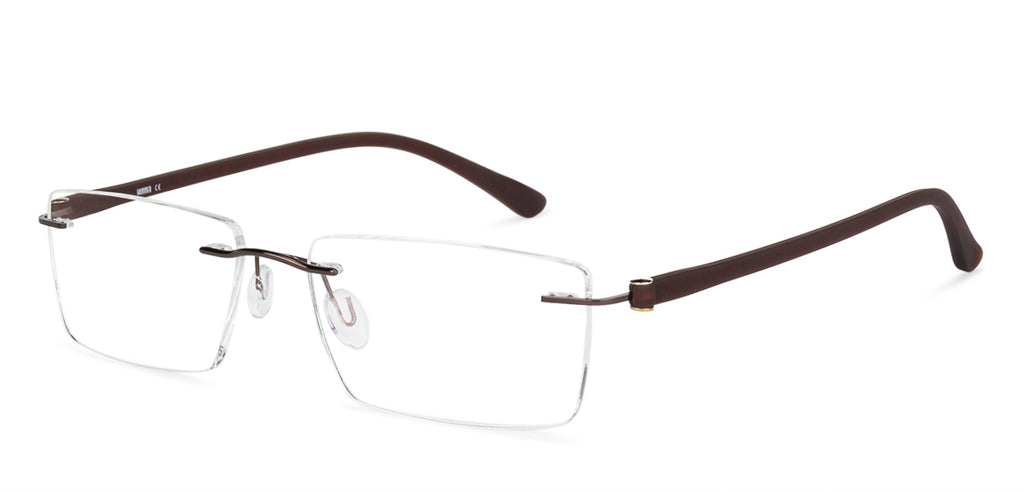 Rimless Eyeglasses-Frame Rectangle--EG Rimless Eyeglasses-Frame Rectangle--EG