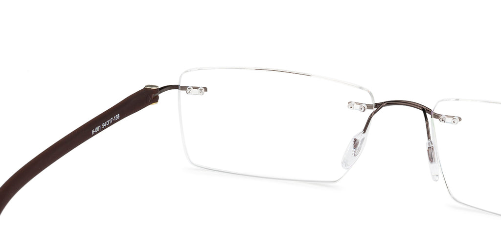 Rimless Eyeglasses-Frame Rectangle--EG Rimless Eyeglasses-Frame Rectangle--EG