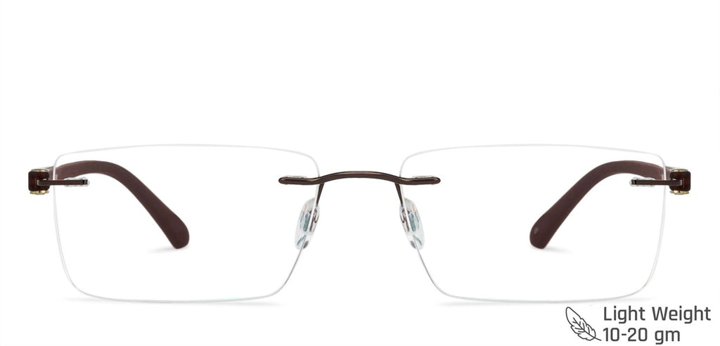 Rimless Eyeglasses-Frame Rectangle--EG Rimless Eyeglasses-Frame Rectangle--EG
