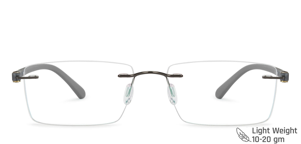Rimless Eyeglasses-Frame Rectangle--EG Rimless Eyeglasses-Frame Rectangle--EG