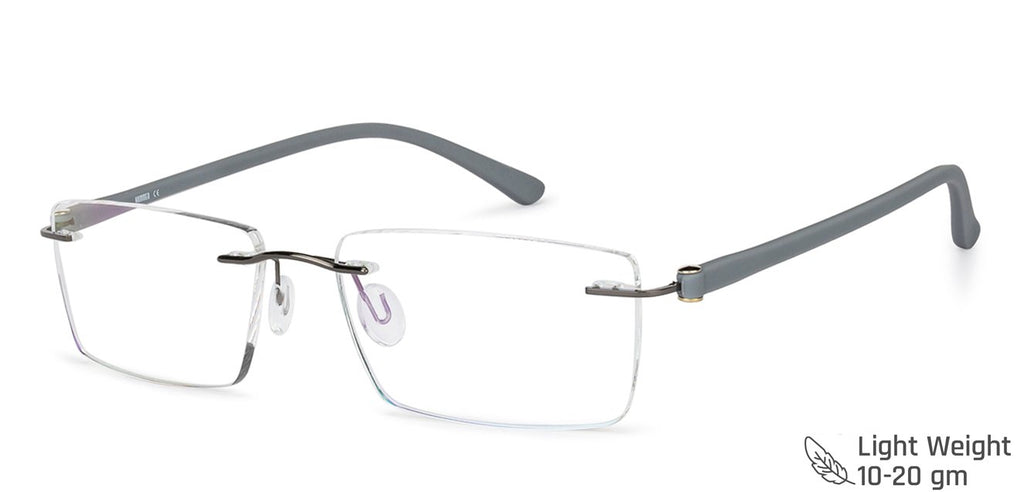 Rimless Eyeglasses-Frame Rectangle--EG Rimless Eyeglasses-Frame Rectangle--EG