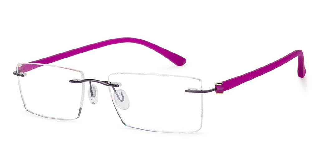 Rimless Eyeglasses-Frame Rectangle--EG Rimless Eyeglasses-Frame Rectangle--EG