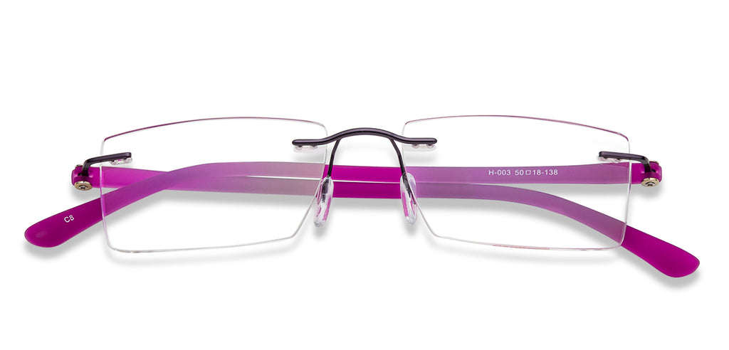 Rimless Eyeglasses-Frame Rectangle--EG Rimless Eyeglasses-Frame Rectangle--EG