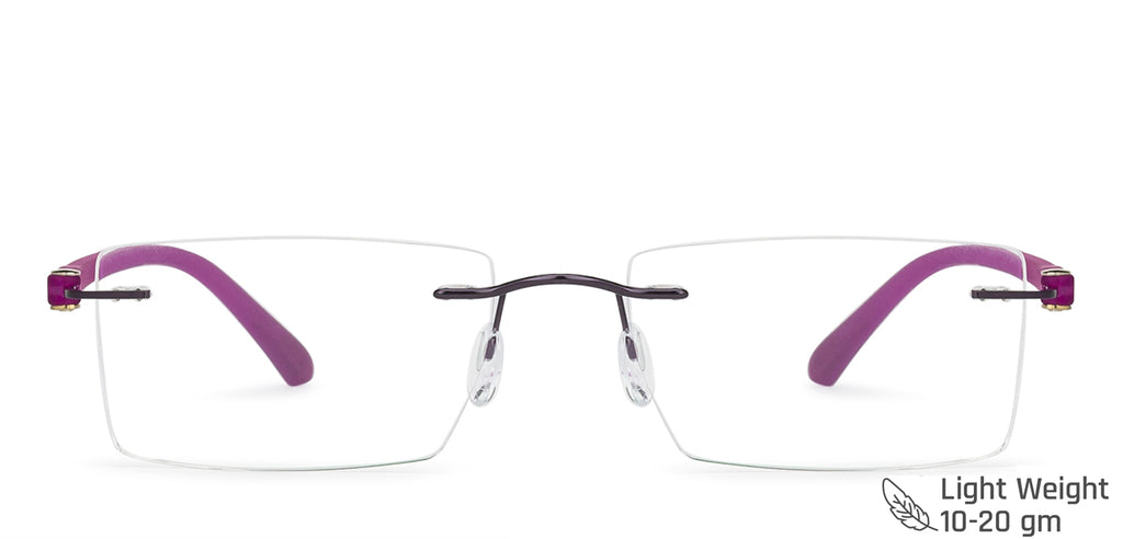 Rimless Eyeglasses-Frame Rectangle--EG Rimless Eyeglasses-Frame Rectangle--EG