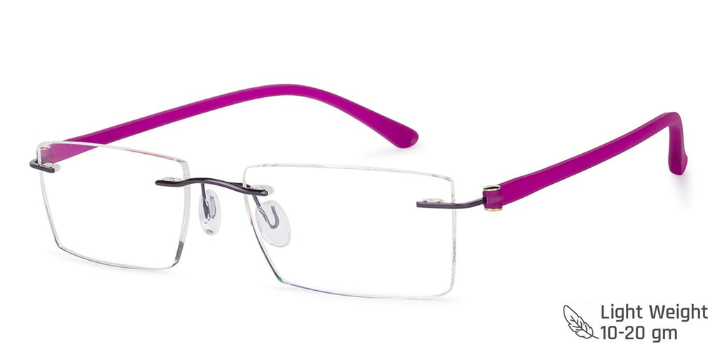 Rimless Eyeglasses-Frame Rectangle--EG Rimless Eyeglasses-Frame Rectangle--EG