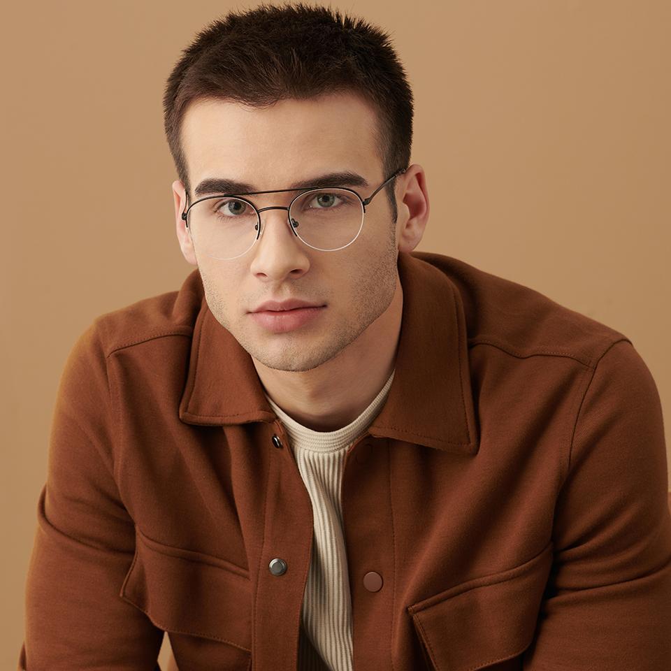 Half Rim Eyeglasses-Frame Aviator--EG Half Rim Eyeglasses-Frame Aviator--EG