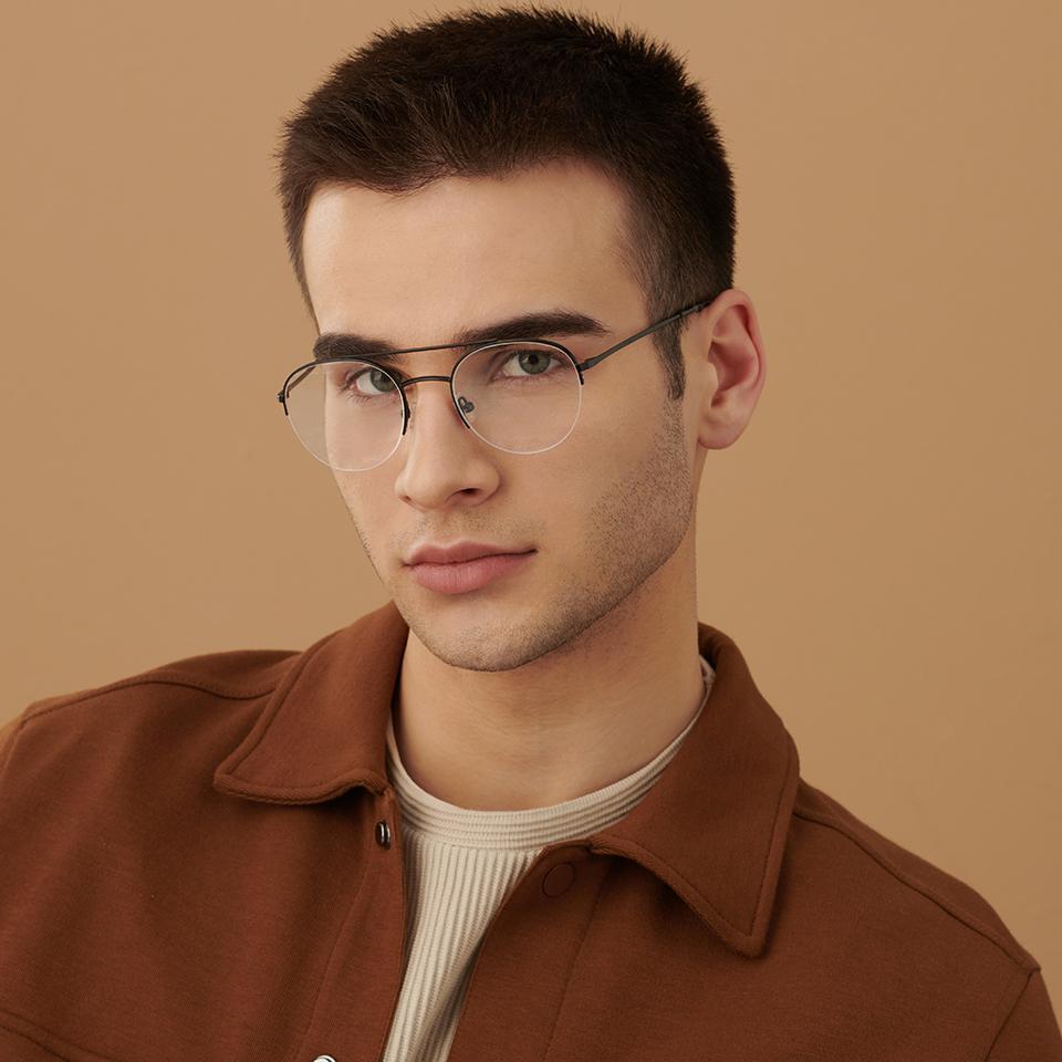 Half Rim Eyeglasses-Frame Aviator--EG Half Rim Eyeglasses-Frame Aviator--EG