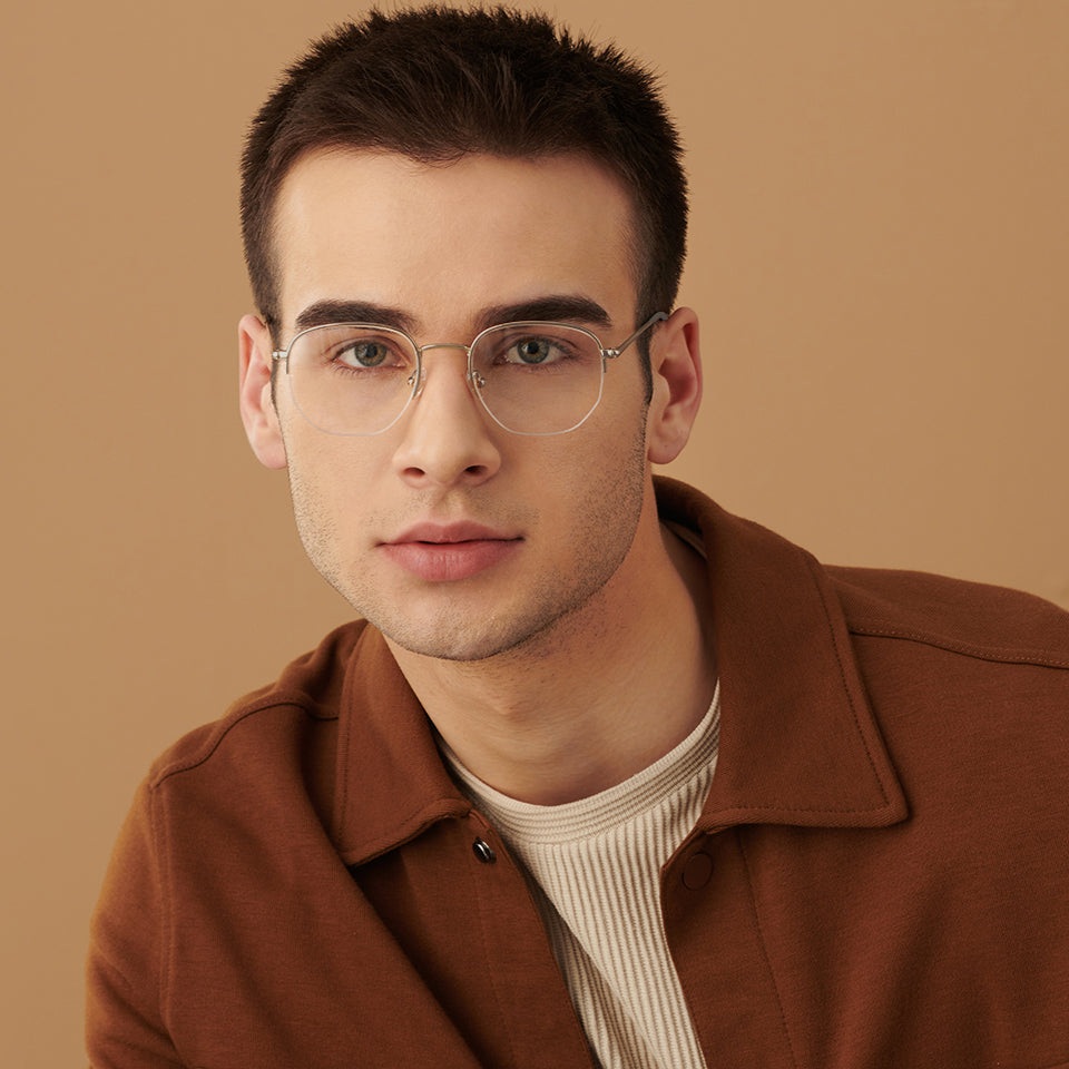 Half Rim Eyeglasses-Frame Round--EG Half Rim Eyeglasses-Frame Round--EG