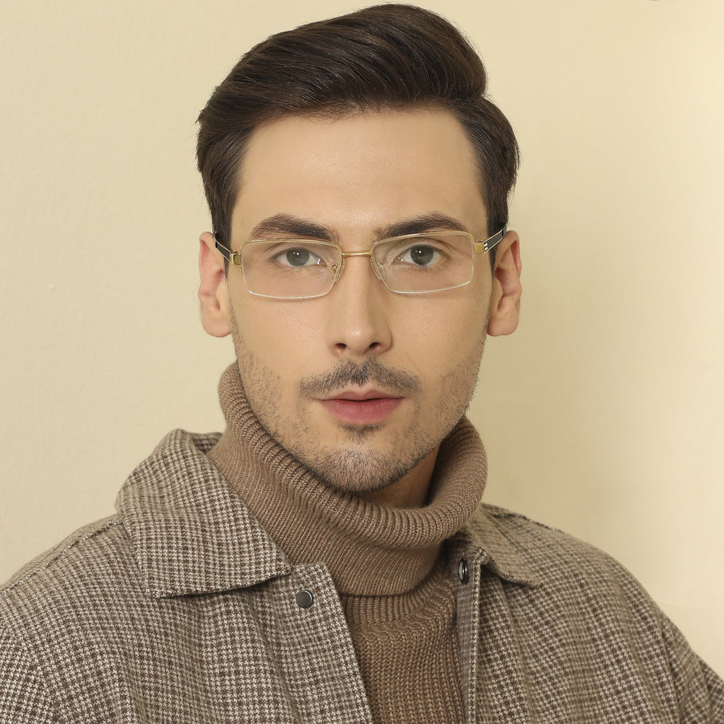 Half Rim Eyeglasses-Frame Rectangle--EG Half Rim Eyeglasses-Frame Rectangle--EG