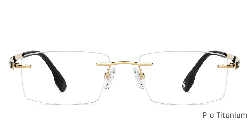 Rimless Eyeglasses-Frame Rectangle--EG Rimless Eyeglasses-Frame Rectangle--EG