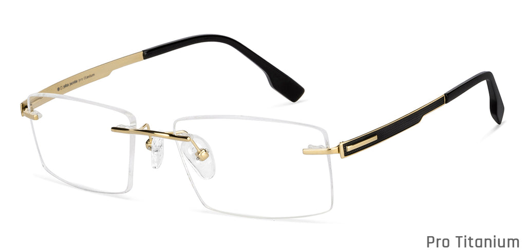 Rimless Eyeglasses-Frame Rectangle--EG Rimless Eyeglasses-Frame Rectangle--EG