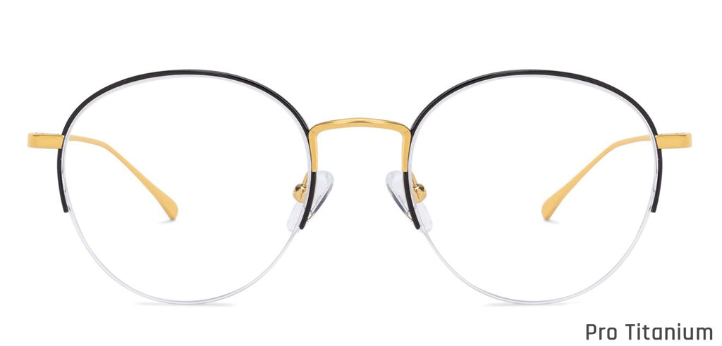 Half Rim Eyeglasses-Frame Round--EG Half Rim Eyeglasses-Frame Round--EG