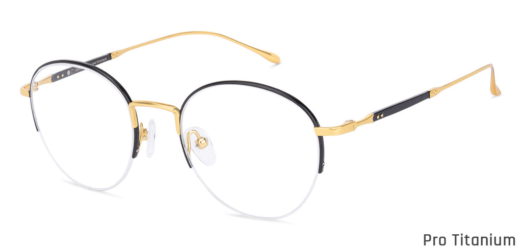 Half Rim Eyeglasses-Frame Round--EG Half Rim Eyeglasses-Frame Round--EG