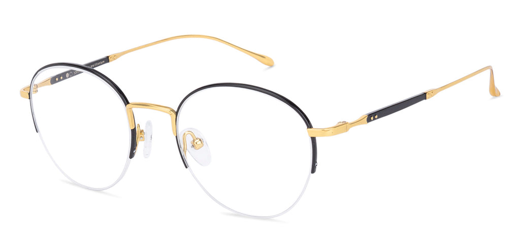 Half Rim Eyeglasses-Frame Round--EG Half Rim Eyeglasses-Frame Round--EG